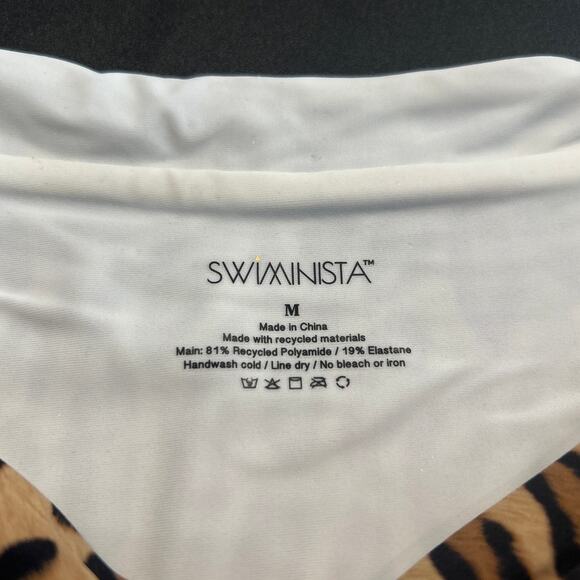 NWT Swiminista Leopard Print Bikini Bottoms – Size Medium, High Waist - Picture 3 of 4
